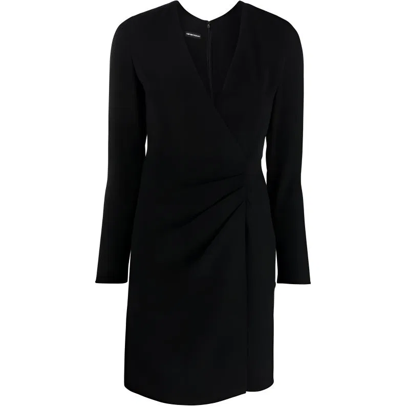 Платье с длинным рукавом Emporio Armani черное