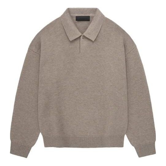 

Рубашка fw23 knit polo shirt 'core heather' Fear Of God Essentials, коричневый