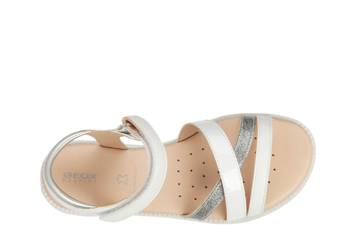 Сандалии с регулируемыми ремешками j Sandal karly Girl Geox, белый — фото 3