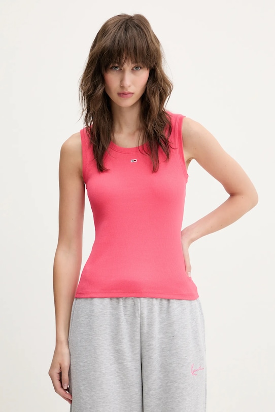 

Топ Tommy Jeans, розовый