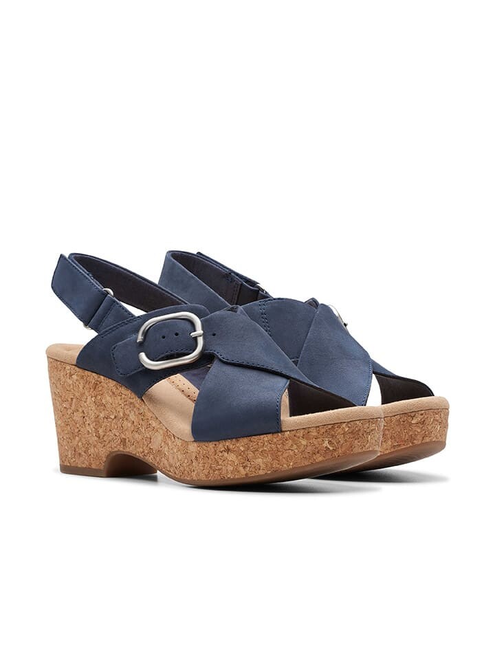 Сандалии на плоской подошве Clarks Leder Sandaletten Giselle Dove, темно-синий — фото 4