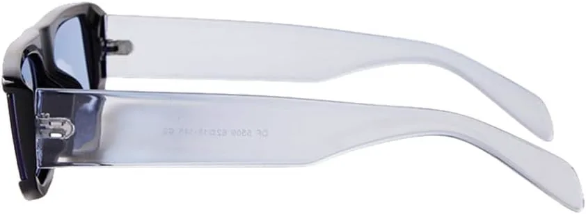 

Модные ретро-солнцезащитные очки прямоугольной формы 2027 года для женщин и мужчин, стильные красные, с узкой оправой, в стиле хип-хоп MTZJH, C4 Transparent