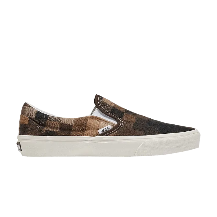 

Шлепанцы Vans Classic Slip-On Checkerboard Sweater - Brown, коричневый