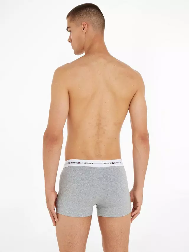 Трусы Tommy Hilfiger Essential Logo Waistband 3 шт, цвет grey/black/white — фото 3