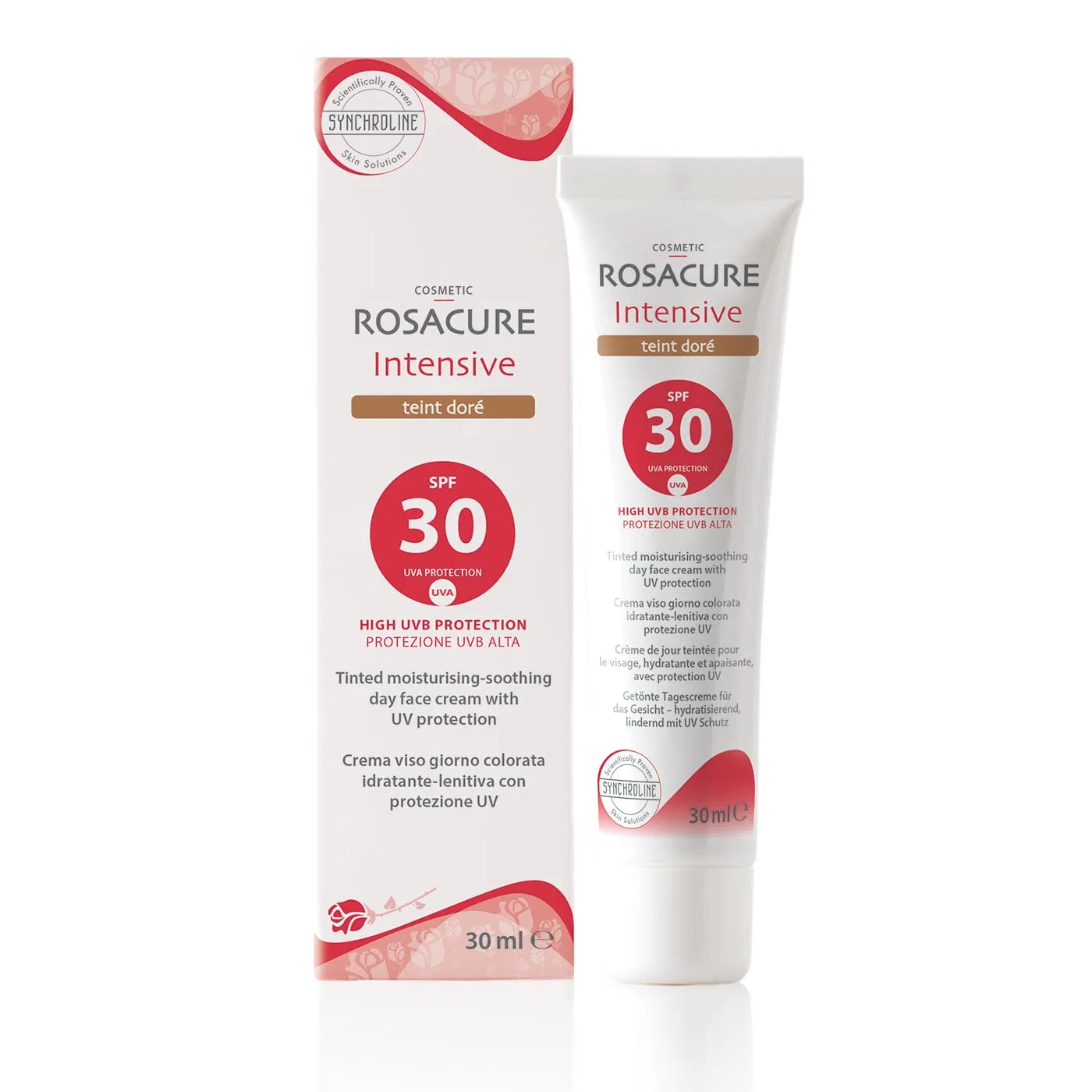Крем для лица SPF SYNCHROLINE Тонирующий Rosacure Intensive teintée Dore