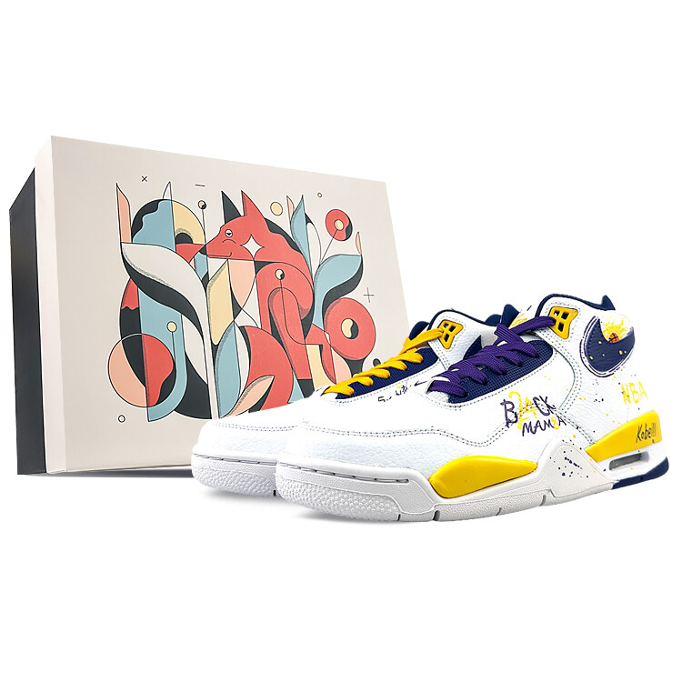 

Кроссовки Nike Flight Legacy Vintage Basketball Shoes Men Mid-top Yellow, белый