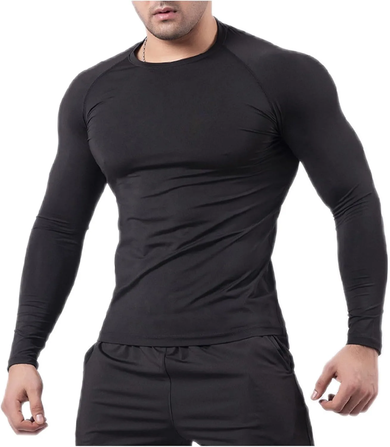 Мужская футболка с длинным рукавом Fall Crewneck, Anti-Wrinkle, Slim Fitted — фото 2