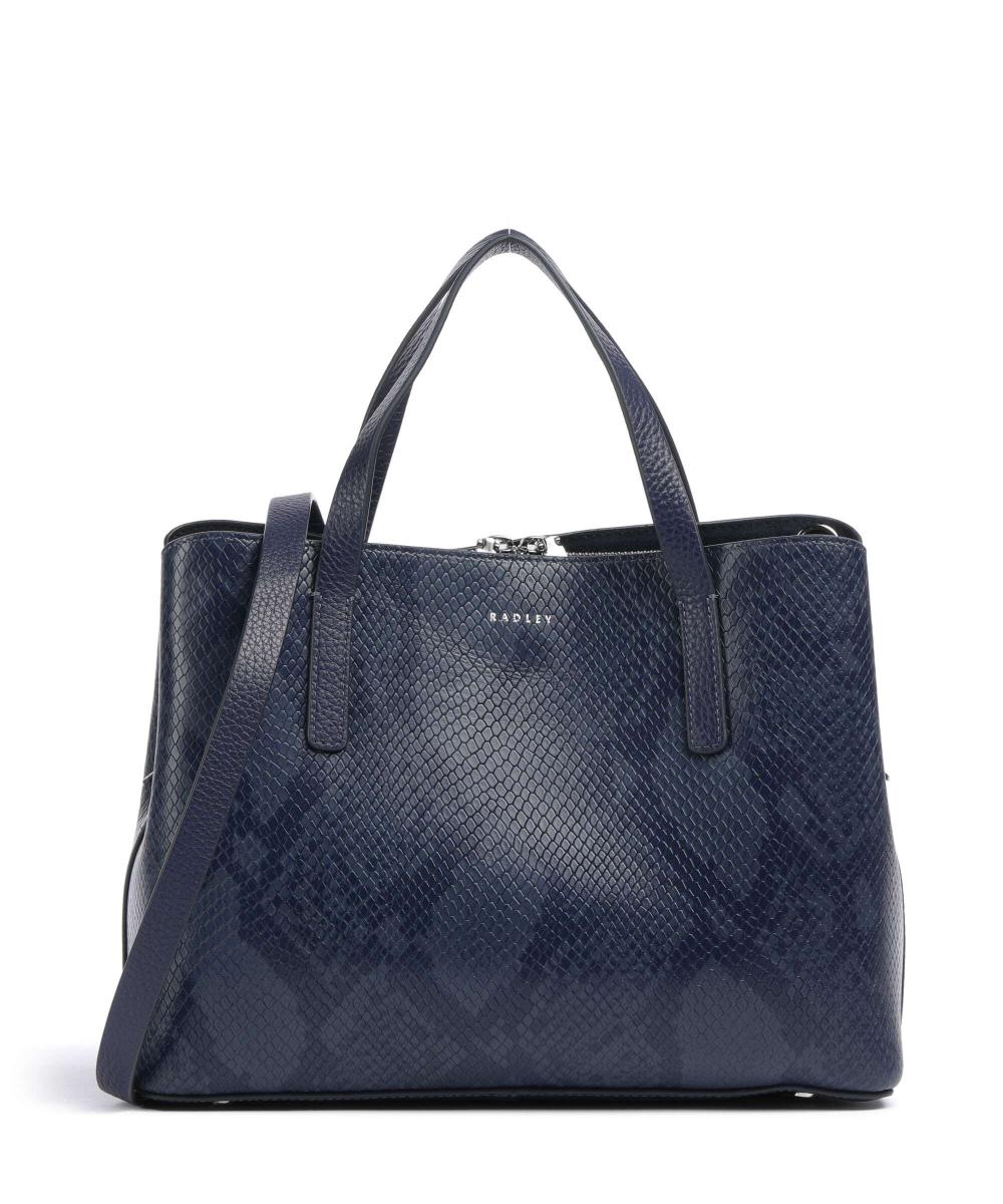 

Сумка Dukes Place Icon из яловой кожи с тиснением под змею Radley London, синий