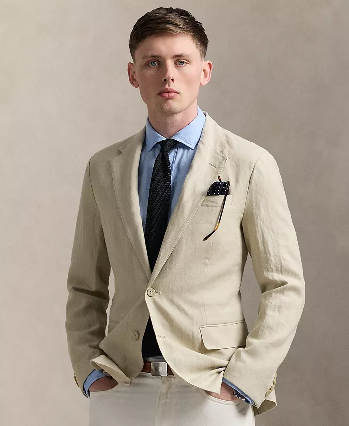 

Мужской пиджак Polo Soft Modern Linen Polo Ralph Lauren, коричневый/бежевый