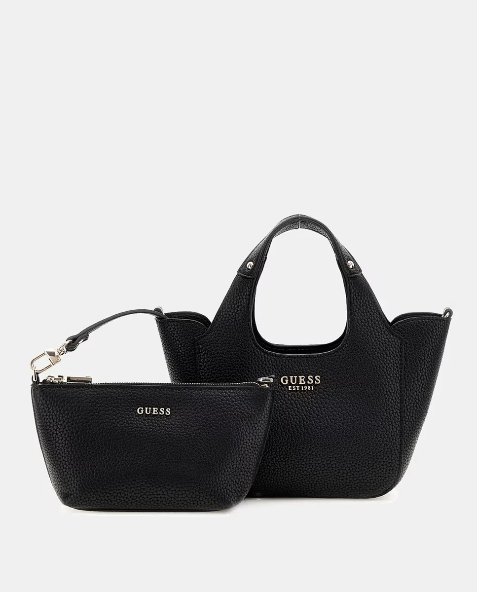

Маленькая сумка через плечо с магнитной застежкой и карманом Guess, черный