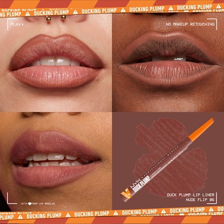 Карандаш для губ с эффектом увеличения NYX Professional Makeup Duck Plump Liner, Nude Flip 0,33 g — фото 3