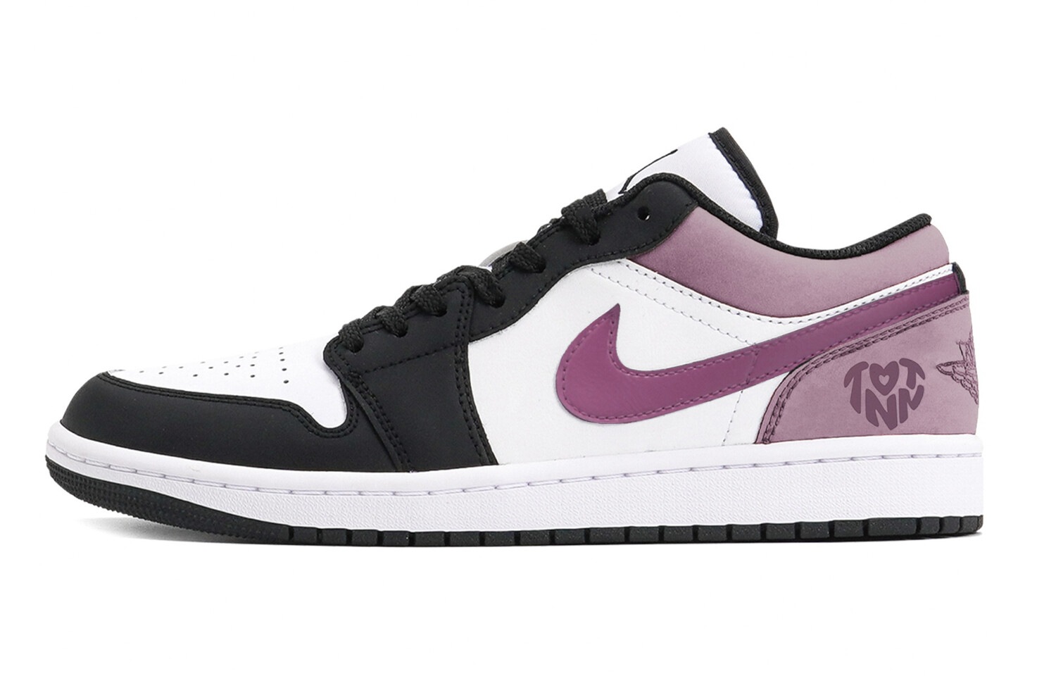 

Кроссовки Air Jordan 1 Vintage Basketball Shoes Men Low-top Black/pink/white, розовый