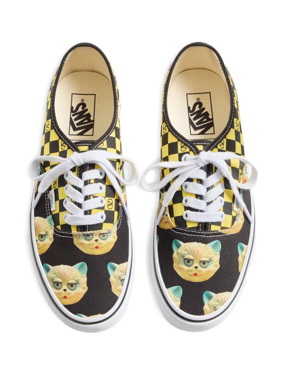 Кеды с логотипом и принтом Le Chat de la Maison из коллаборации с Vans Valentino Garavani, черный — фото 3