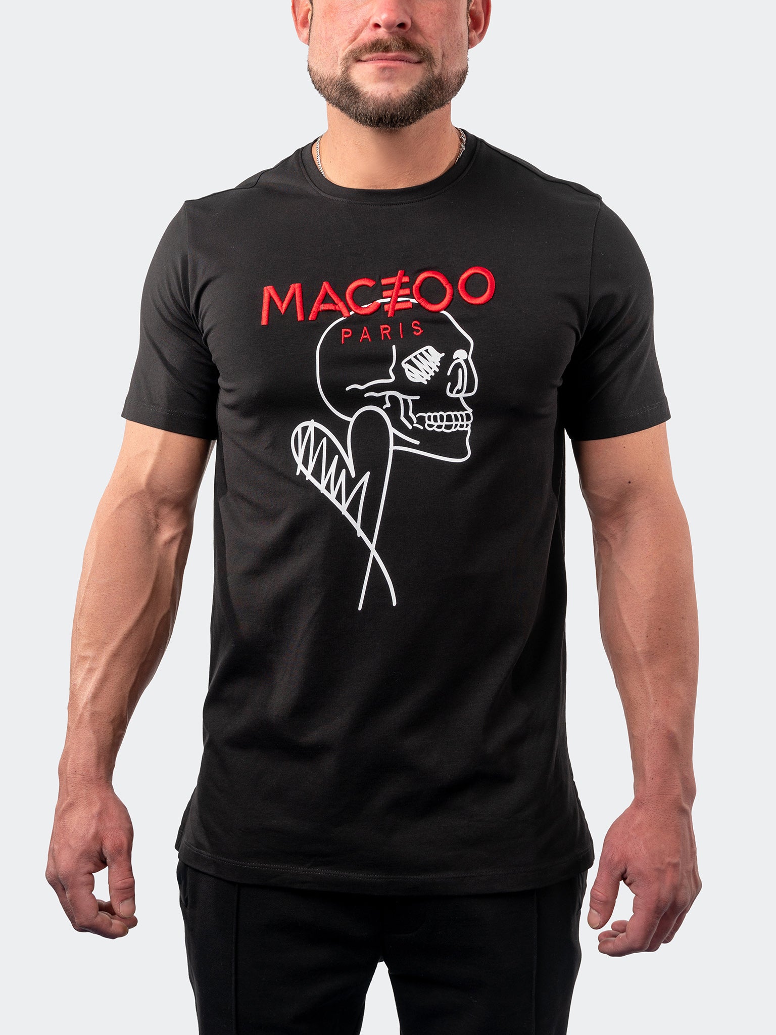 

Футболка SkullHeart черная MACEOO