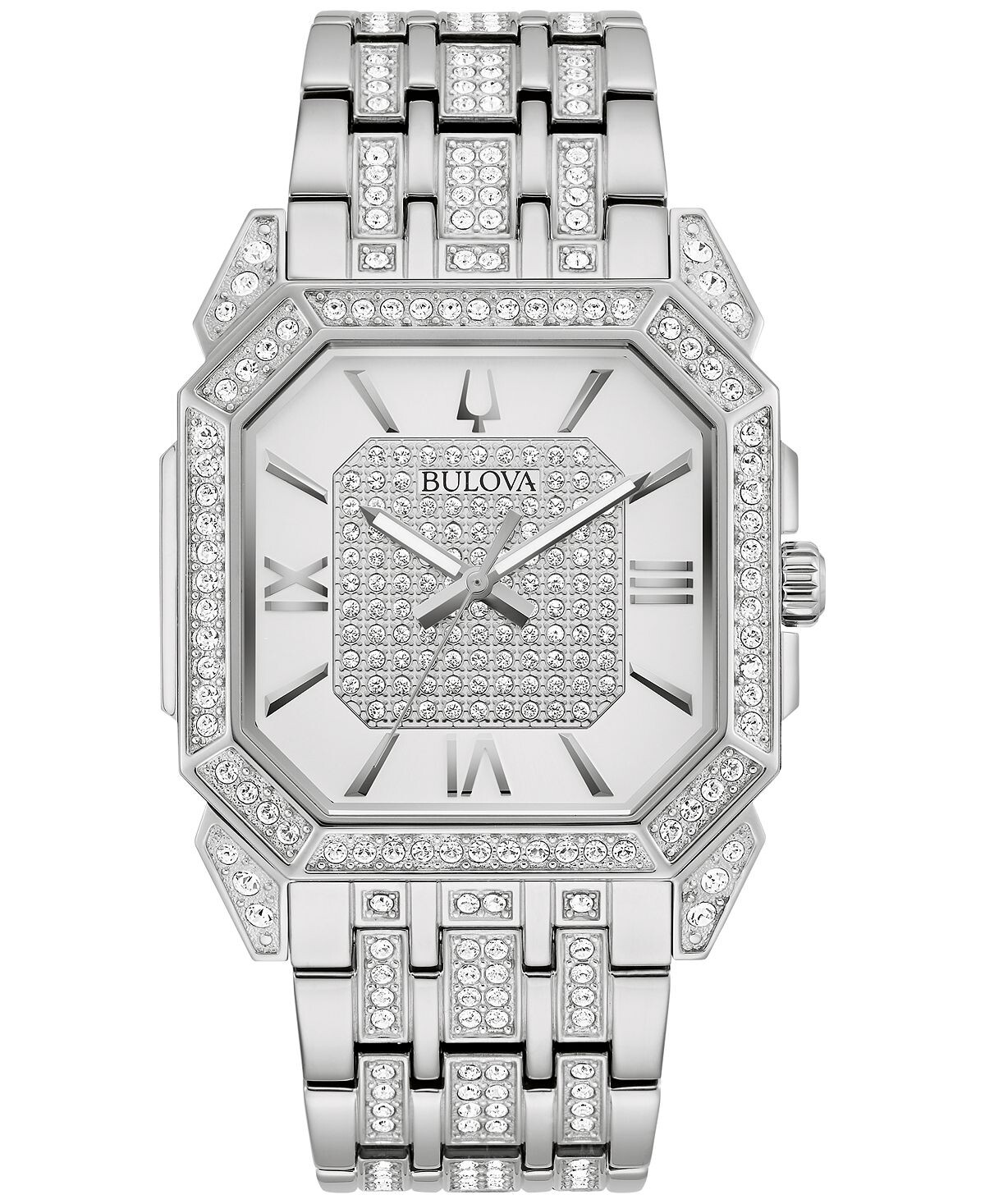 

Мужские часы-браслет из нержавеющей стали Crystal Octava 40 мм Bulova