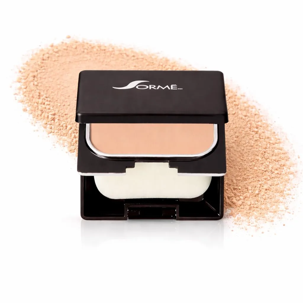 SORMÉ Believable Wet & Dry Finish Powder Foundation без отдушек с витамином C, увлажняющая, омолаживающая с альфа-гидроксикислотами, среднее и полное покрытие, безупречный, молодой и сияющий финиш, 25 мл, Pure Beige
