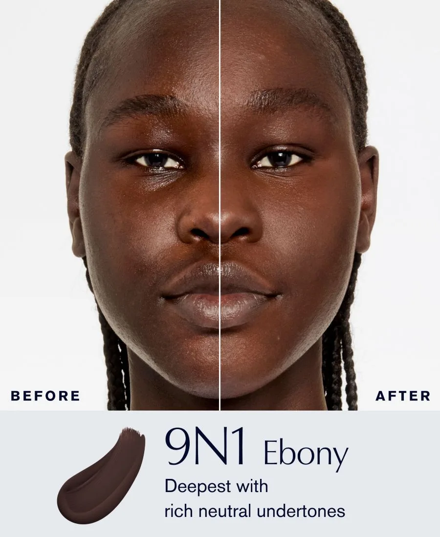 Стойкая матирующая тональная основа Double Wear Stay-in-Place Longwear Matte Foundation Estée Lauder, 9N1 Ebony, Deepest With Rich Neutral Undertones — фото 4