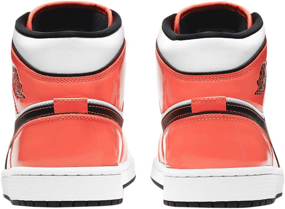 Мужские баскетбольные кроссовки Nike Air Jordan 1 Mid, оранжевый/черный/белый — фото 3