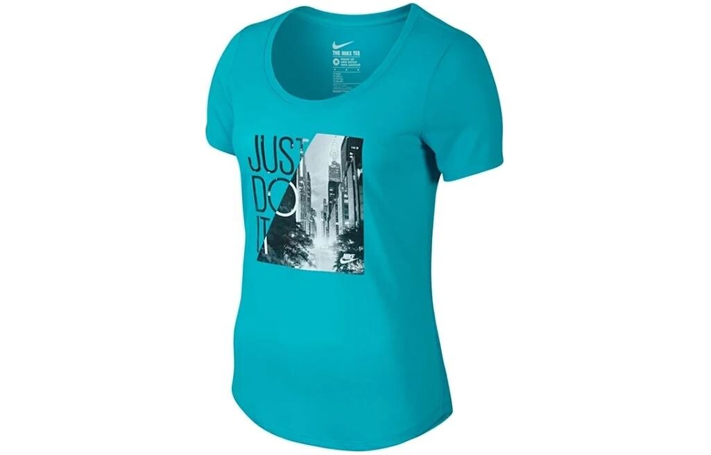

Футболка женская синяя Nike, Синий, Футболка женская синяя Nike