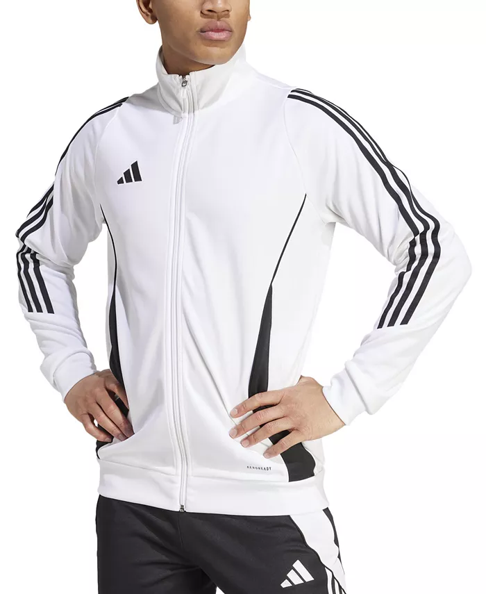 

Мужская облегающая спортивная куртка Tiro 24 с тремя полосками adidas, белый