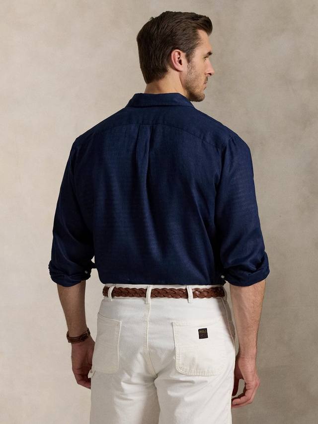 Рубашка из льна Big & Tall Ralph Lauren, Newport Navy — фото 2
