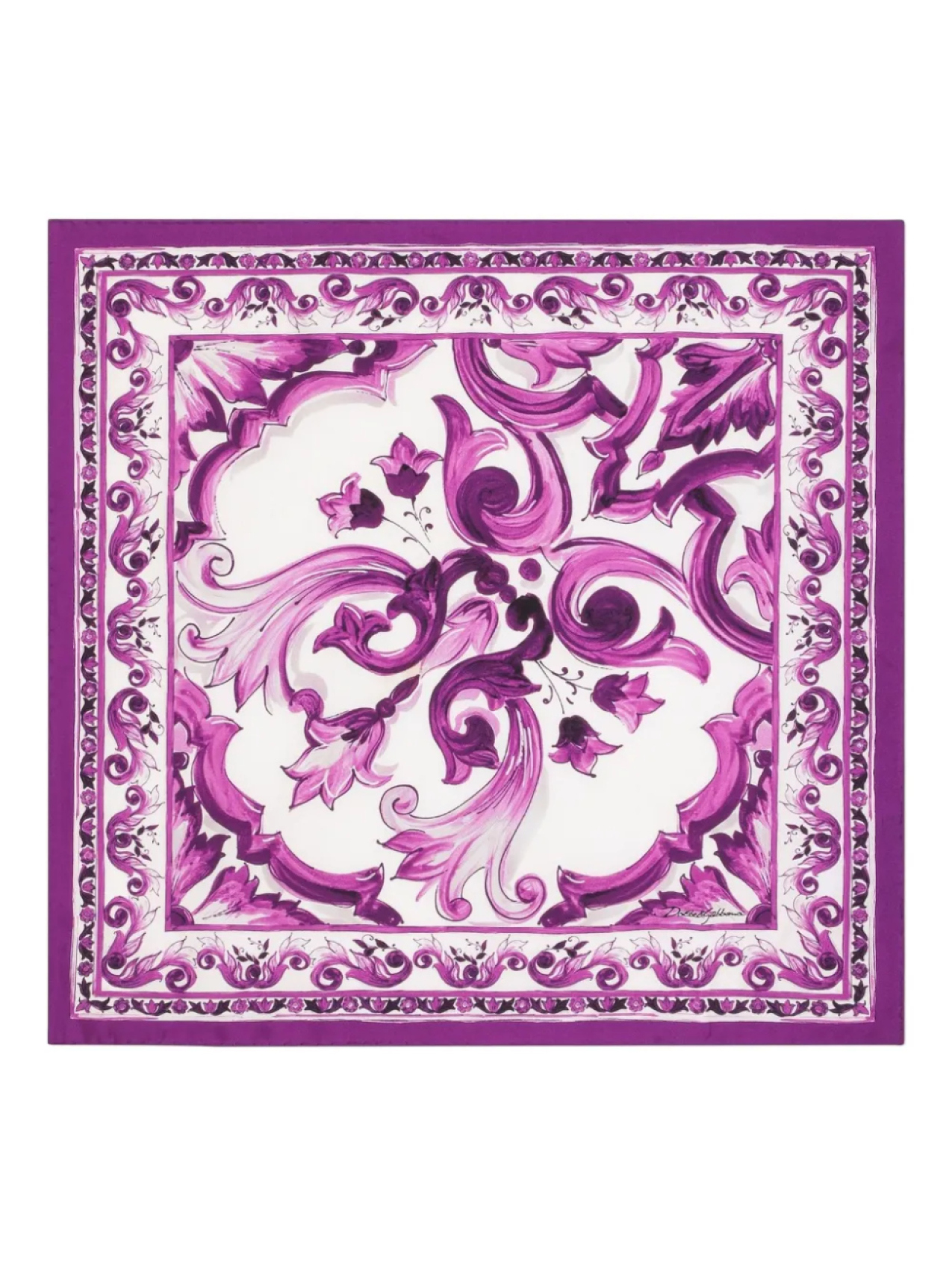 

Dolce & Gabbana шарф с принтом Maiolica, белый