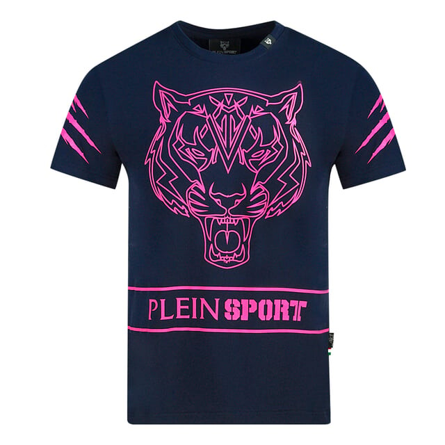 

Футболка морской пехоты с царапинами тигра Plein Sport, синий