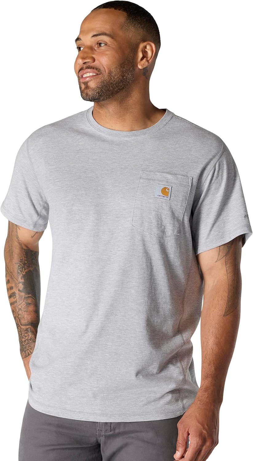 

Carhartt мужская футболка с карманом Force Relaxed Fit Midweight с коротким рукавом, Heather Grey, Серый, Carhartt мужская футболка с карманом Force Relaxed Fit Midweight с коротким рукавом, Heather Grey