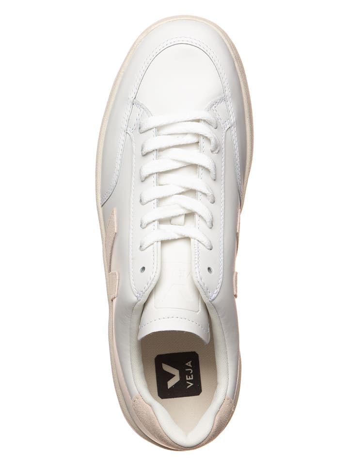 Кроссовки на шнуровке Veja Leder-Sneakers V 12, цвет Weiß/Beige — фото 4