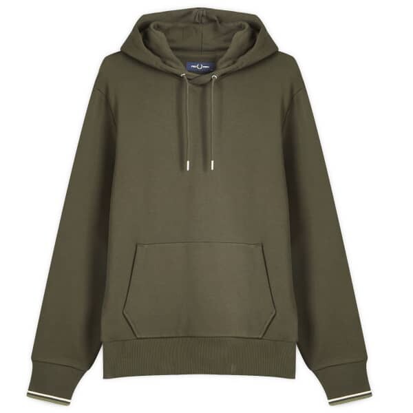 

Толстовка с капюшоном с заостренным кончиком Fred Perry, зеленый