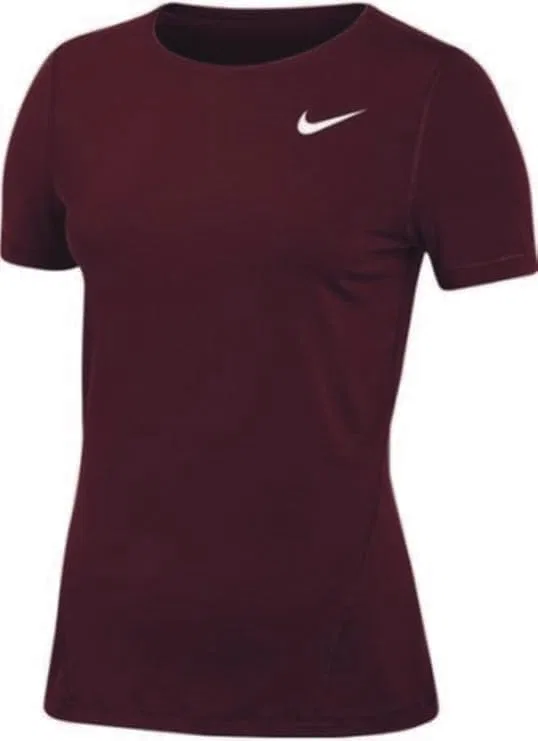 Женская футболка с сеткой Nike Pro, Dark Maroon