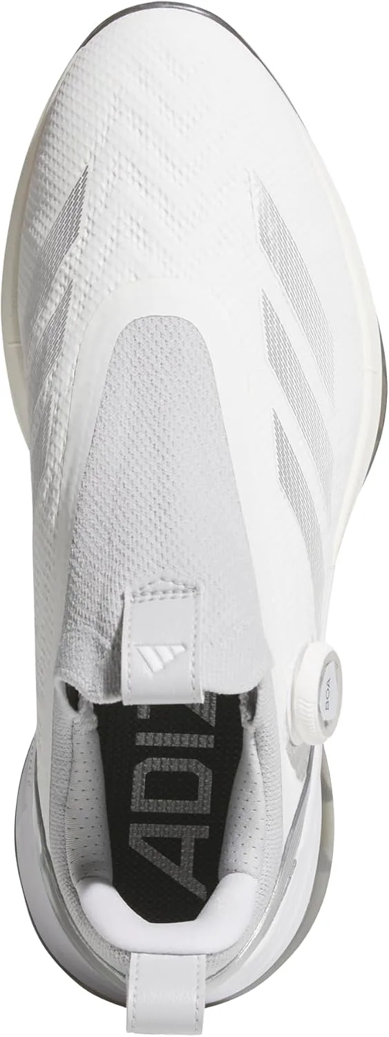 Мужские безшиповые гольф-кроссовки Adidas Adizero ZG Boa, белый/металлик/серый — фото 3