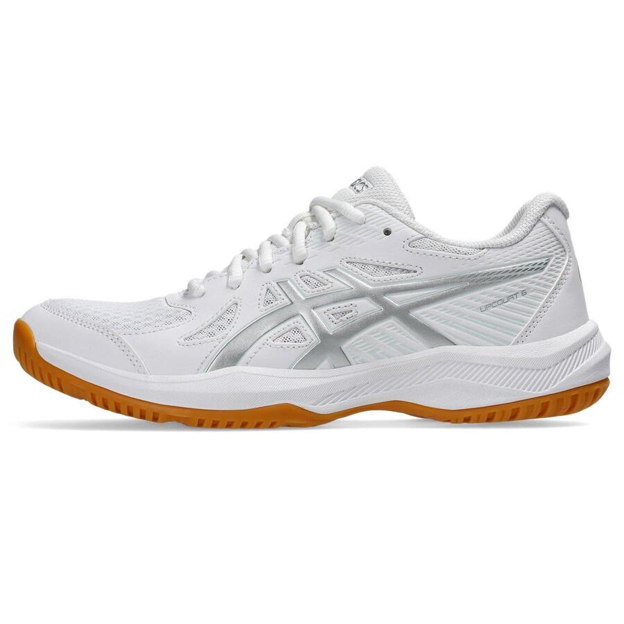Женские кроссовки для зала ASICS Upcourt 6 W – белые/чисто серебристые — фото 3