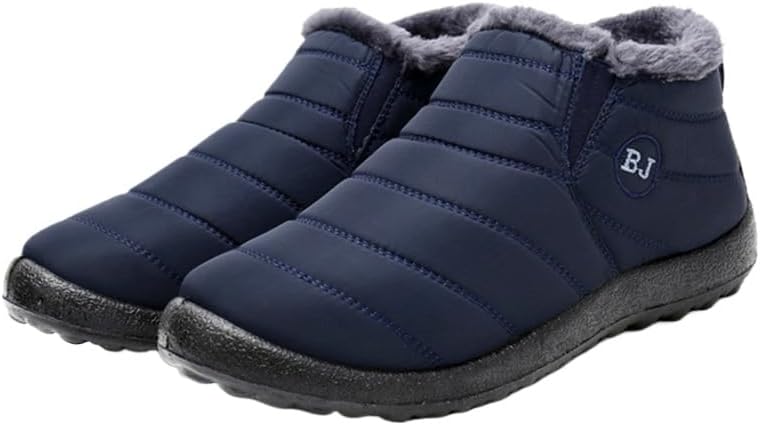 

Мужские ботинки до щиколотки для снега - с утеплителем из флиса, стелькой из EVA, идеально подходят для зимнего отдыха на улице Fmshi, синий