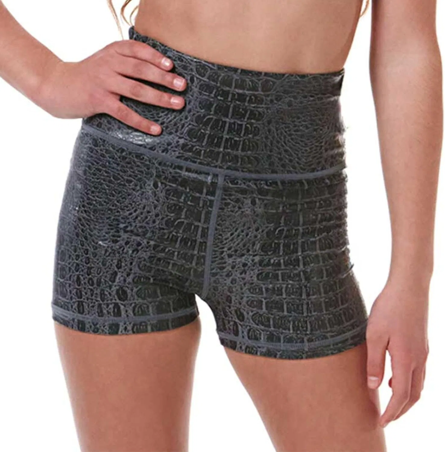 Компрессионные шорты для танцев, йоги, студии Dragonwing girlgear, Black Crocodile