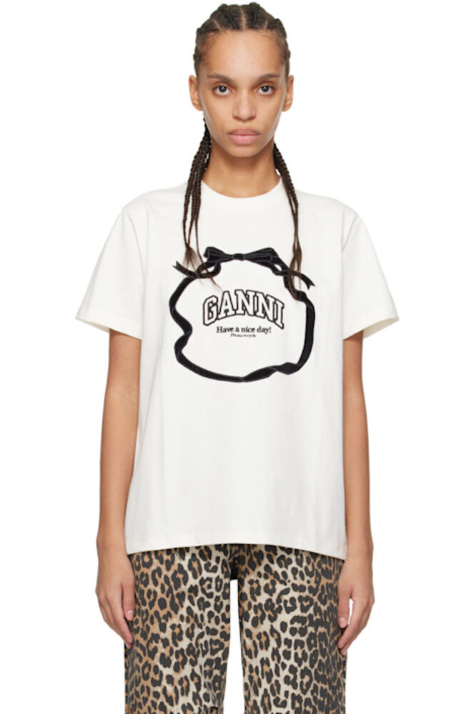 

Футболка Off-White Heavy Cotton Bow Relaxed GANNI