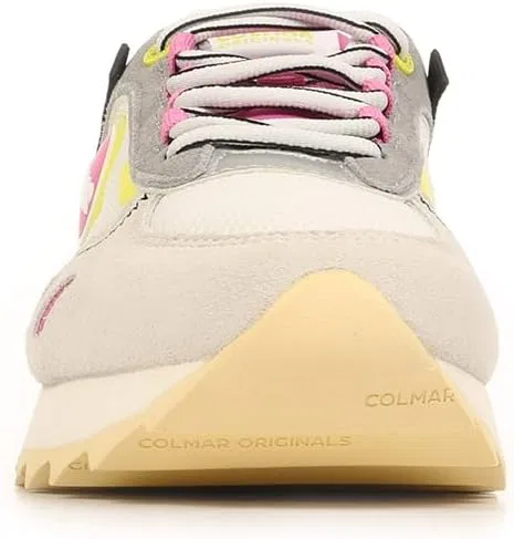 Кроссовки Colmar Unisex Travis Sport Crisp Zapatillas, White Fuchsia Lime — фото 3