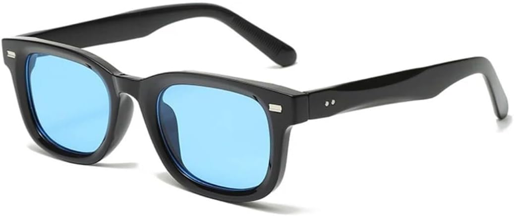 

Солнцезащитные очки с защитой UV400 | Градиентные линзы, маленькая оправа, заклепки | для женщин и мужчин, для занятий спортом на открытом воздухе и вождения LXLHWN, Black Blue