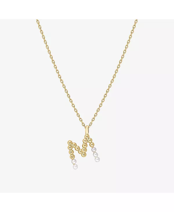 

Ожерелье с инициалами из культивированного жемчуга Bearfruit Jewelry, m