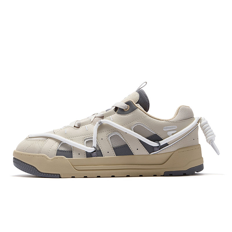 

FILA FUSION Кроссовки REEF Shoes, износостойкие, низкие, для скейтбординга, мужские, белые, серые