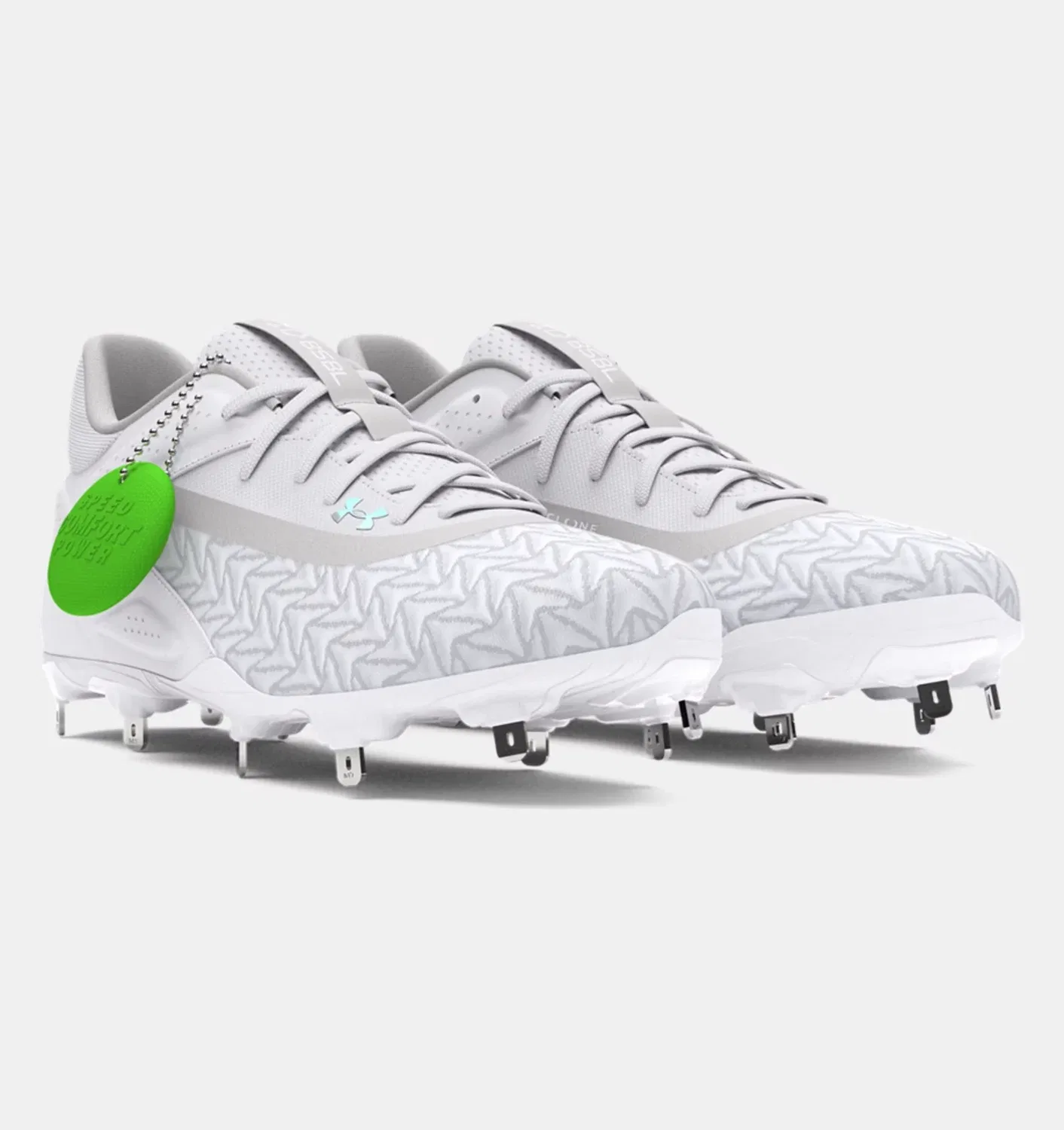 Мужские бейсбольные бутсы Under Armour Yard MT 3.0 3027450-100 белого цвета DWA3858
