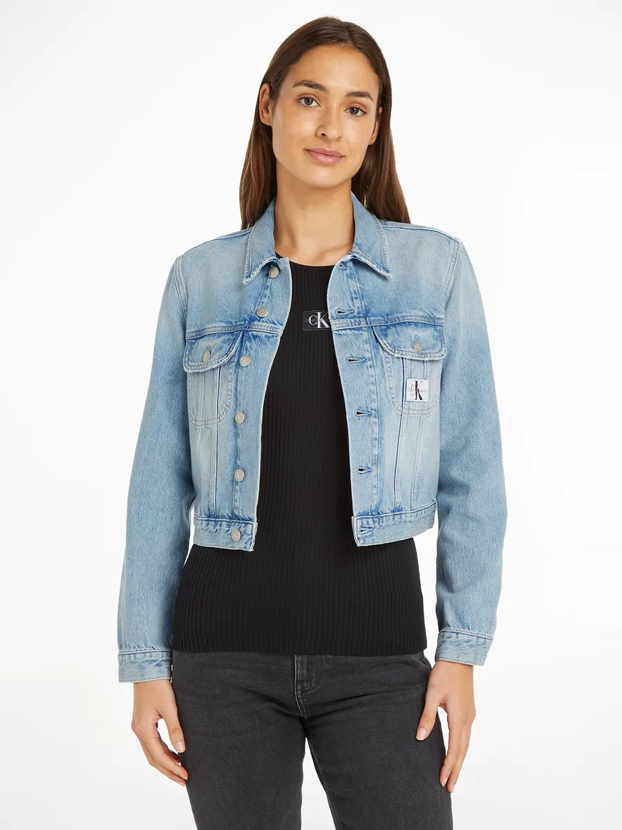 

Джинсовая куртка Calvin Klein Jeans "CROPPED DENIM JACKET "90'S DENIM JACKET", джинсовый