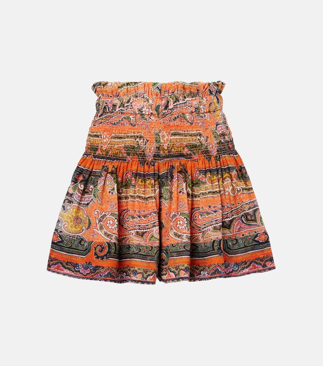 

Широкие шорты из шифонового шелка с узором пейсли Maelly Isabel Marant, оранжевый