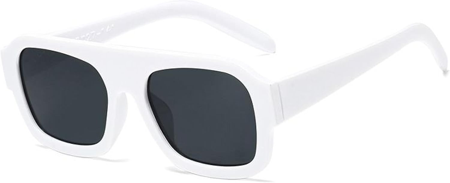 

Женские солнцезащитные очки в крупной оправе, модные винтажные солнцезащитные очки, мужские солнцезащитные очки для вождения и езды на велосипеде, с защитой от УФ-излучения UV400 TKKTLLT, White Black