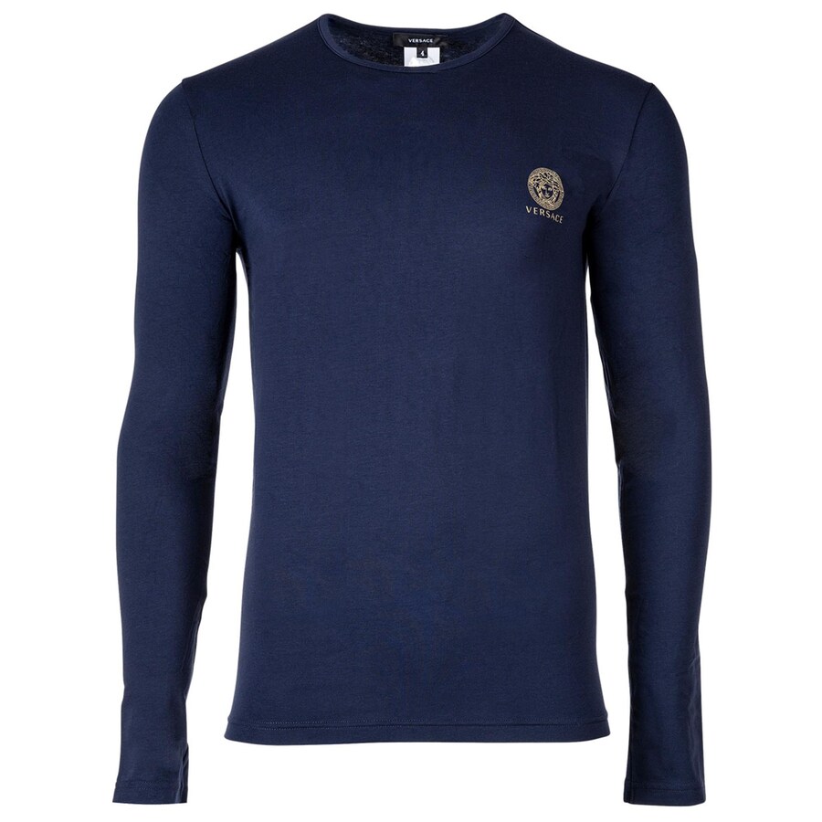 

Лонгслив VERSACE Shirt, темно-синий