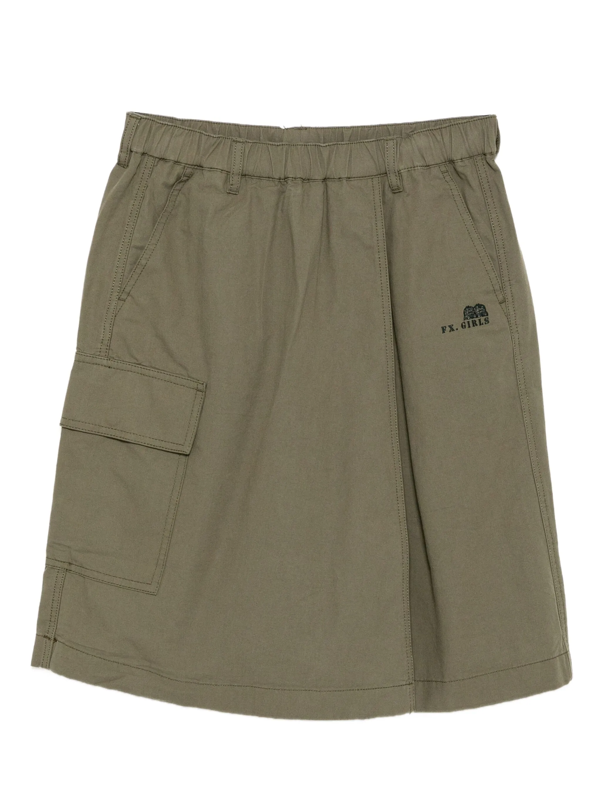 

Юбка-шорты с вышитым логотипом Fingercroxx, зеленый