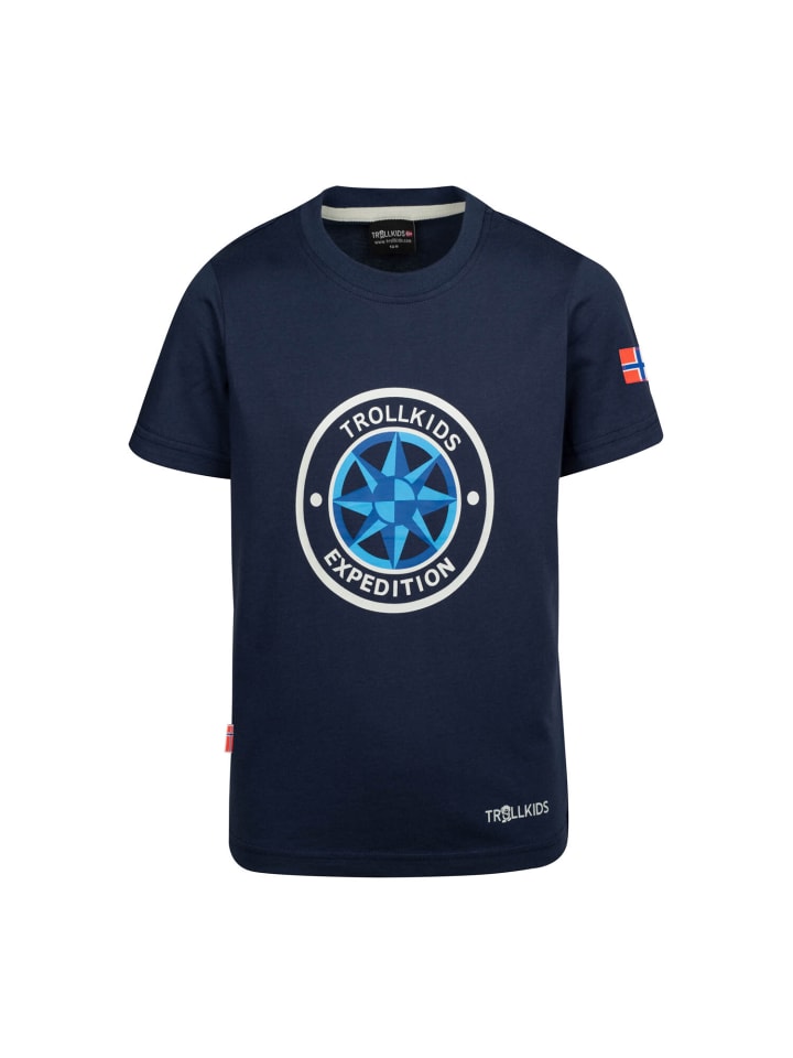 

Функциональная рубашка Trollkids Funktionsshirt Windrose, цвет navy/grey