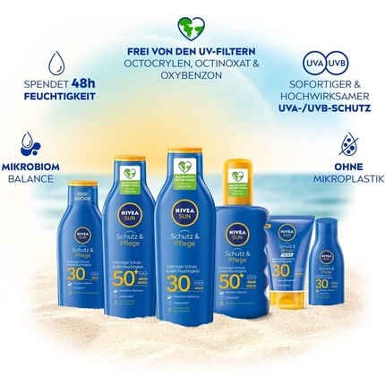 Sun Lait Solaire Spf 30 250 мл солнцезащитный крем, Nivea — фото 2
