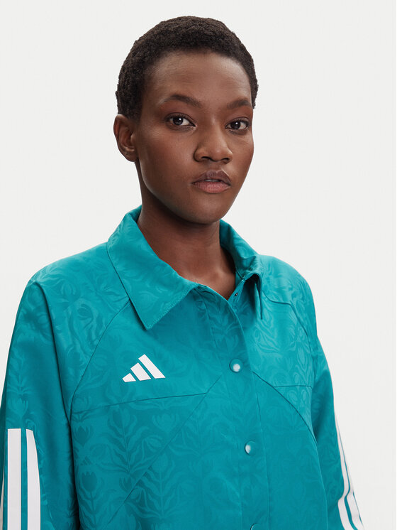 Демисезонная куртка loose fit Tiro x Common Goal Coaches JL9204 Adidas, бирюзовый — фото 4