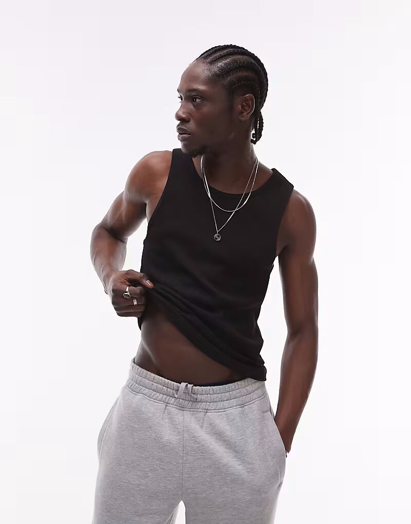 

Майка Topman rib черного цвета